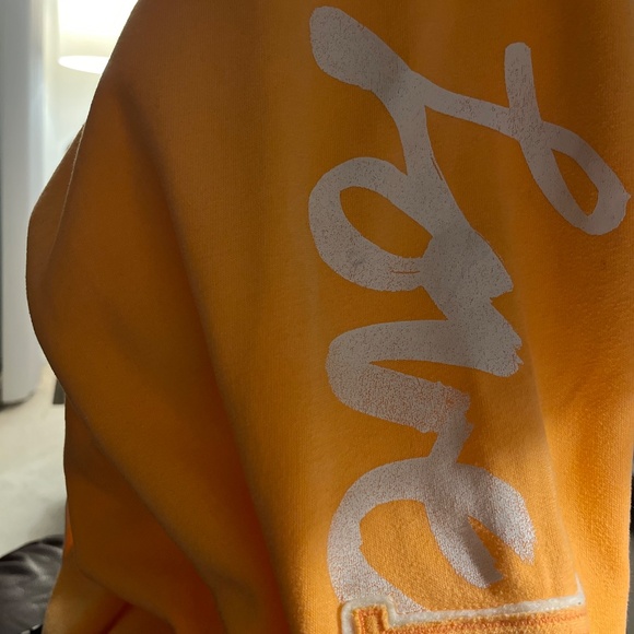 Vintage Y2K M Victoria Secret Pink Sweats Joggers Lowrise Love Pink Light Orange - Picture 8 of 12